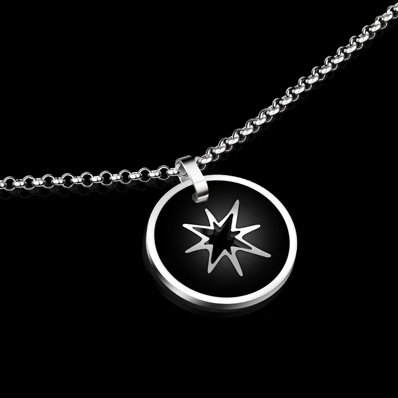 

Loyal Moon Tungsten Fashion Pendants For Men Women Hollow Casual Spor Necklace Laser Engraving Picture Symbols Gift