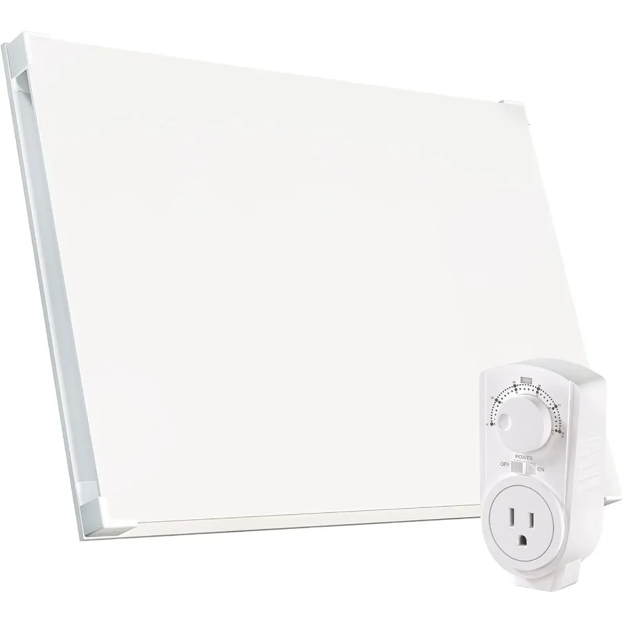 

Настенное крепление, панель обогревателя, 250 Вт, брызгозащищенный конвекционный обогреватель с термостатом для комнаты или ванной комнаты 100 кв. футов, белый пластик Fra