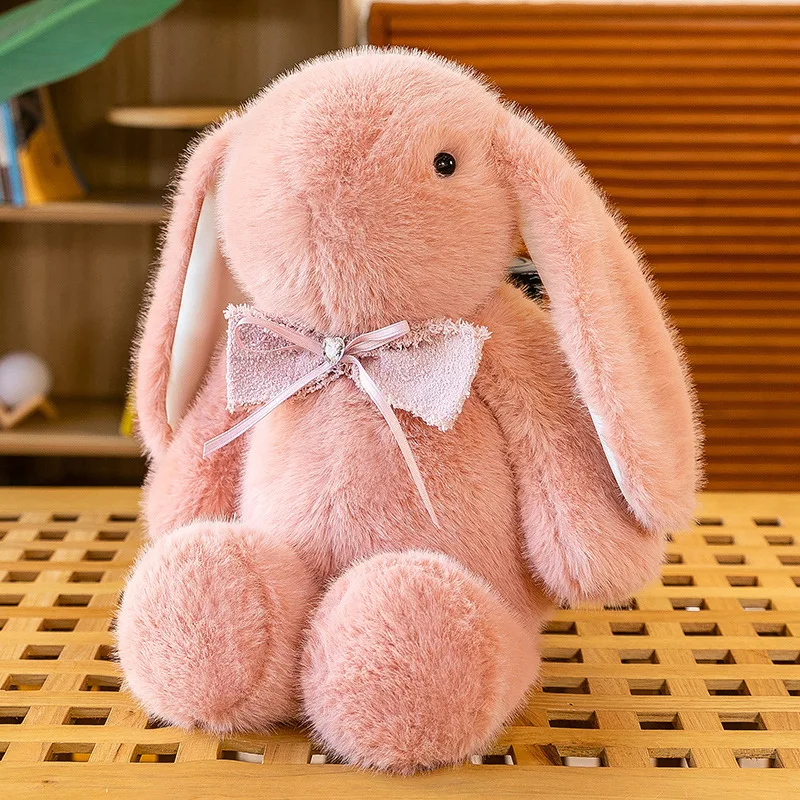 35CM Cute Rabbit Plush Toy Pink Plush Soft Comfortable Doll Pillow/Cushion Suitable For Room Decoration Girl Birthday Gift