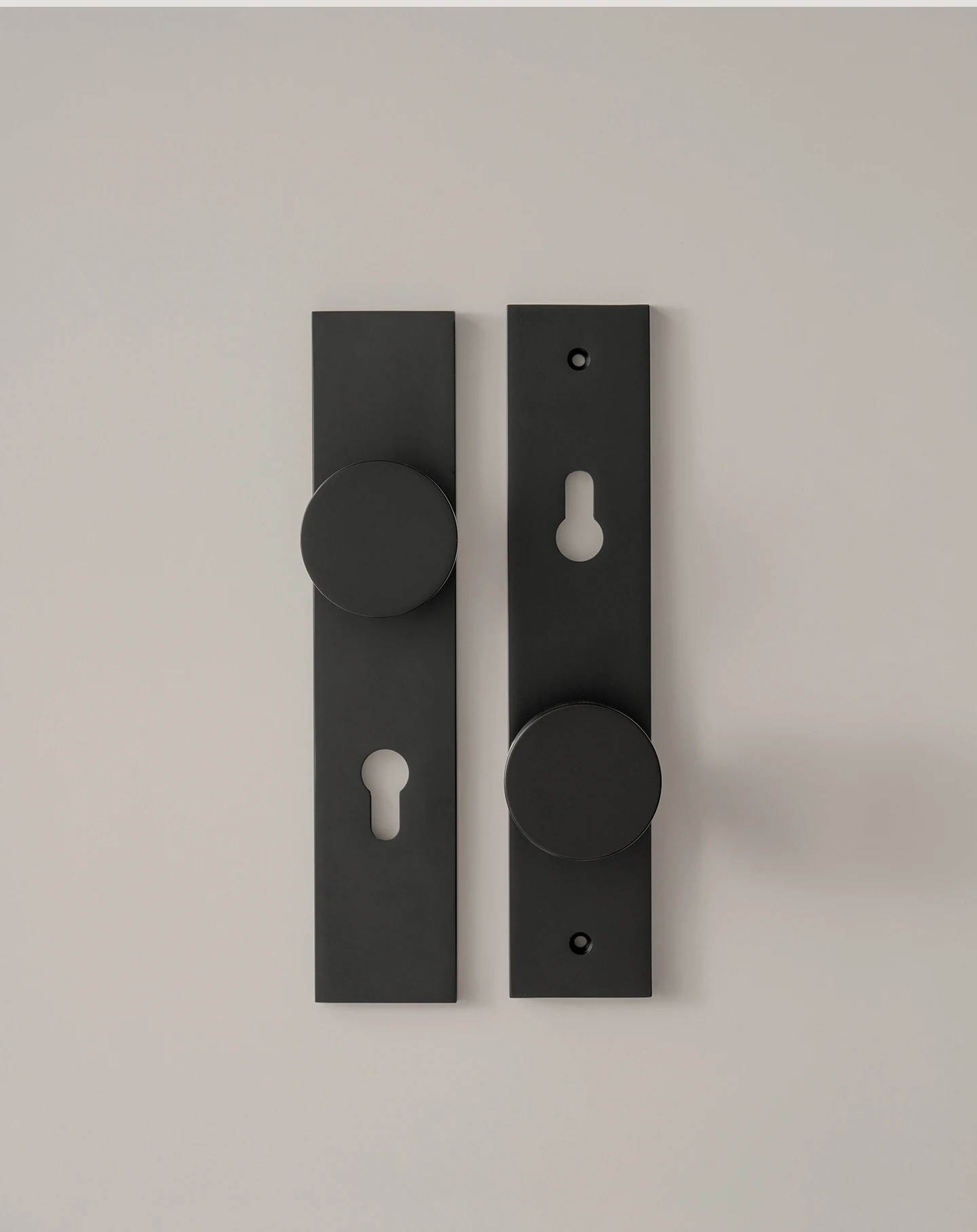 DOOROOM Messing-Türschloss-Set, schwarze integrierte Schlosspaneele, Innentürschloss, dekoratives Schloss, Durchgangsschloss, Türgriff – Detail 12