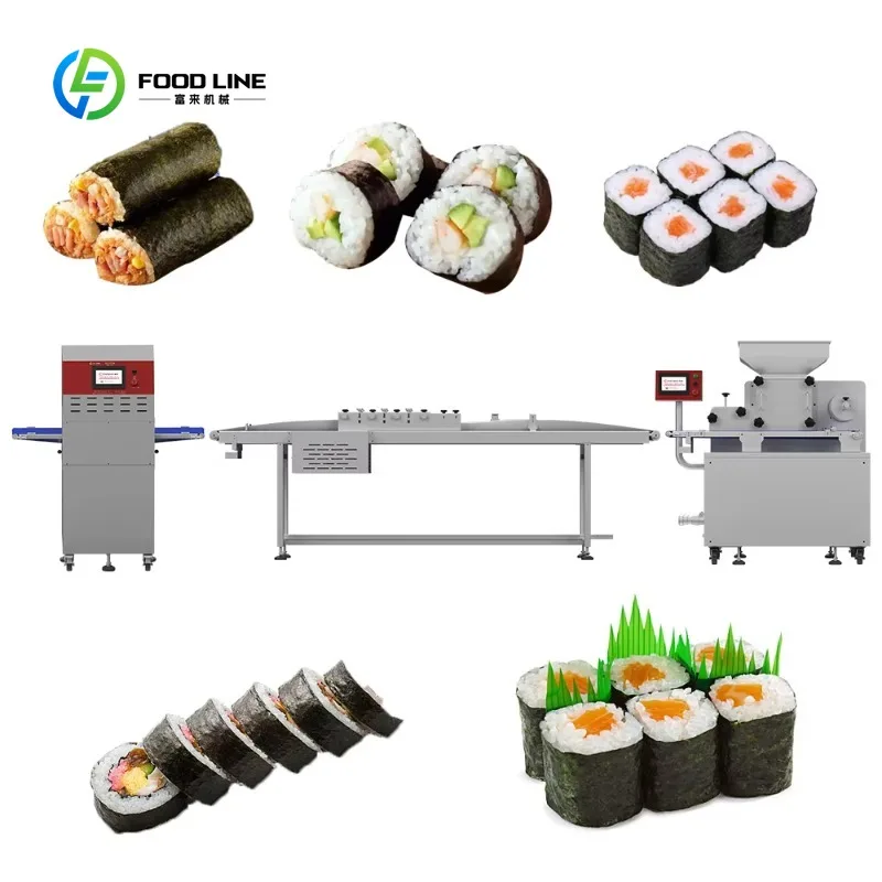 Customized New Automatic Sushi Maki Machine 220V Easy to Operate High Productivity Food Grade Stainless Steel