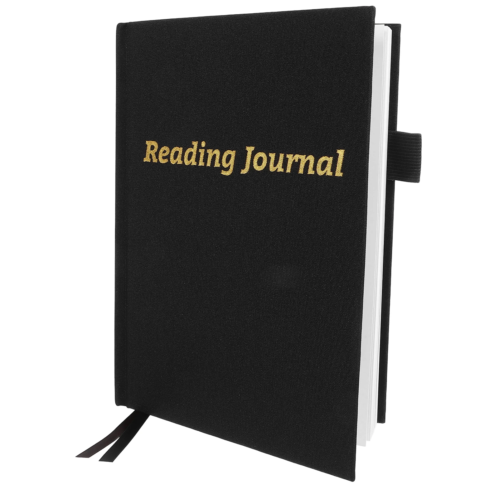 

A5 Reading Diary Hardcover Black Monthly Tabs Book Lovers Portable Size Tracking Design Journal Thick White Paper Minimize Ink