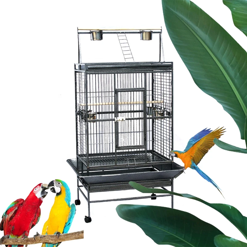 Luxury Folding 70 Inches Stainless Steel Canary Finch Decorative Parrot Metal Iron Large Aviary Bird Cage for Birds