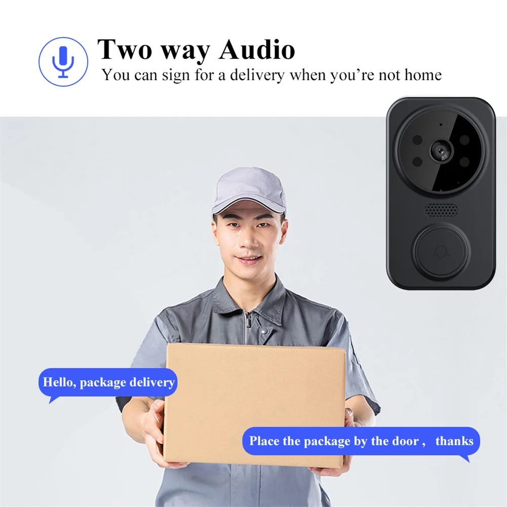 Timbre Visual inteligente M8, intercomunicador bidireccional, visión nocturna infrarroja, monitoreo remoto, sistema de seguridad, timbre de puerta con vídeo Wifi