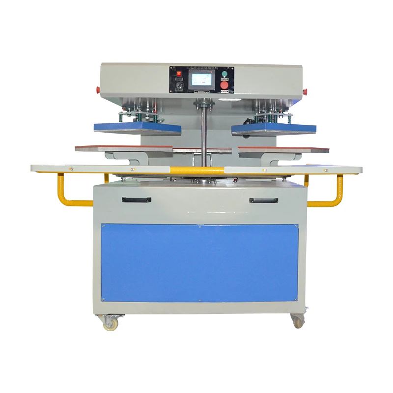 China Factory Customized Special Usage Full Automatic 3 Platens Rotary Upper Heater/cold Platen Heat Press Machine
