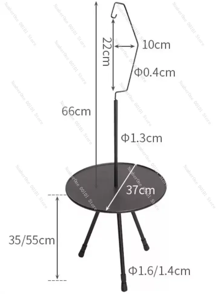 Portable Three-Legged Round Table Outdoor Camping Picnic Foldable Desk Beach Round Table Aluminum Lightweight Furniture