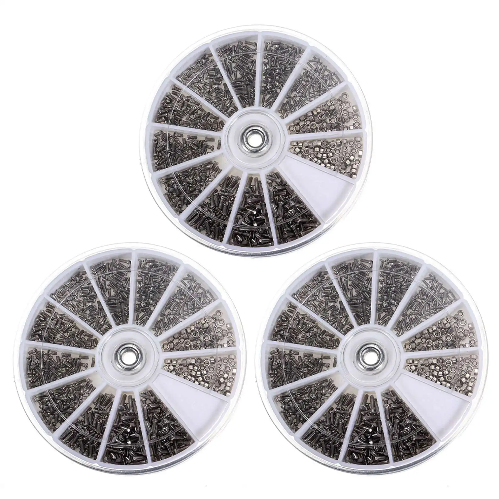 

ABVG-12 Styles 1800Pcs Stainless Steel Screws Set Machine Screws For PC Cell Phone Glasses