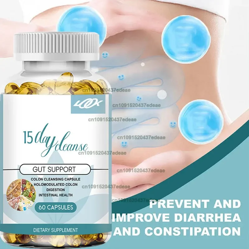 

60 капсул Очищающая капсула для плавления толстой кишки для общих толстой кишки, регулирования кишечника и здоровья, продвижения травм