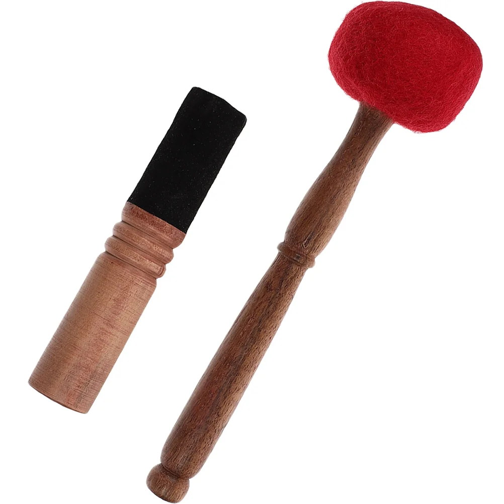 2 Pcs Buddha Music Bowl Accessories Singing Stick Wooden Mallet Tibetan Sound Parts