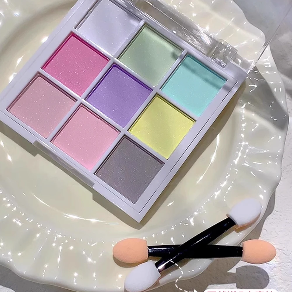 Polvo para uñas de 9 rejillas, colorido, ombré, sólido, rosa, amarillo, degradado, arcoíris, pigmento para decoración de uñas, brillo fino, mate, polvo Pat