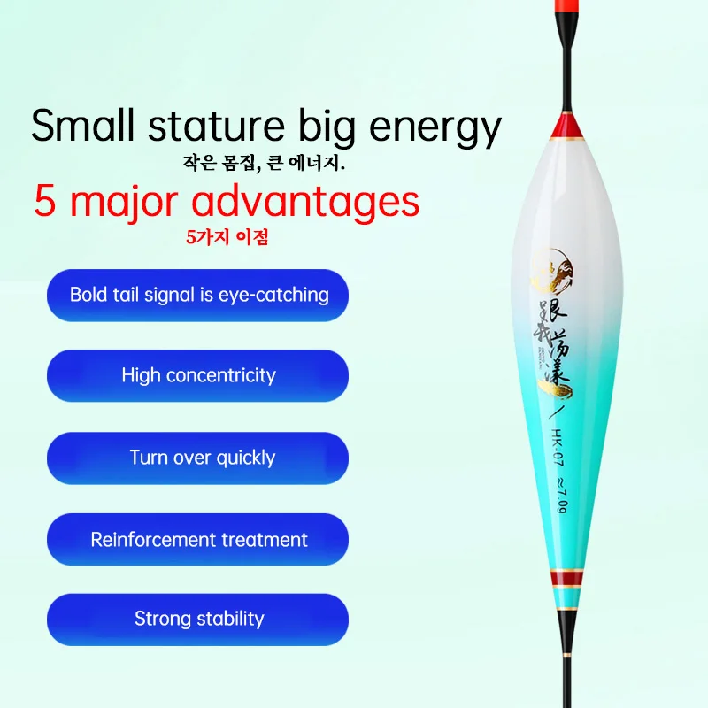 2024 New Rock Fishing Float 3-Mesh Thick High Sensitivity Eye Catching Short Style 16CM-20CM/3.8G-9G Outdoor Carp Fishing Float