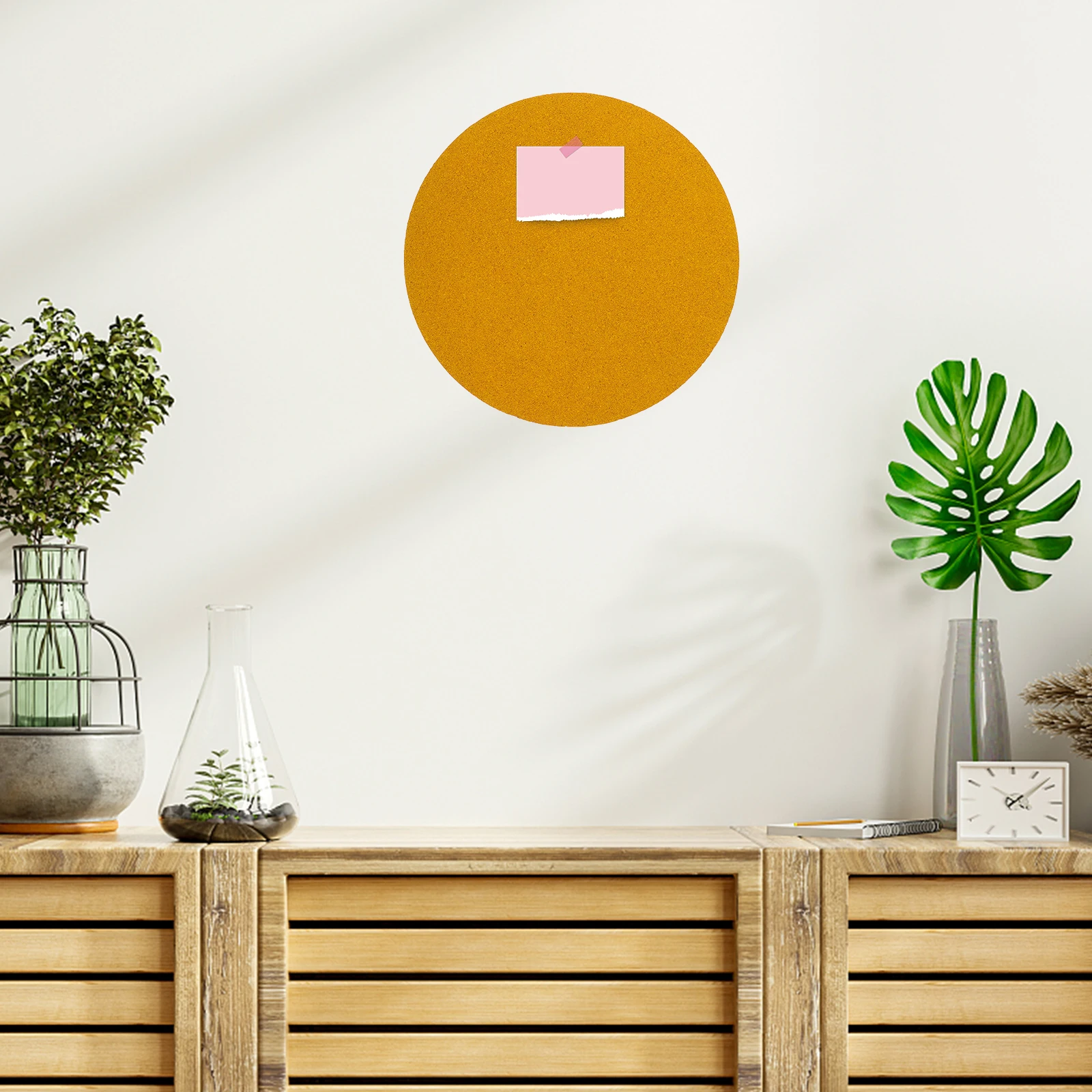 

Self-Adhesive 30Cm Round Cork Board Easy Install Photo Display Office School Home Bulletin Notice Corkboard Wall Cork Board