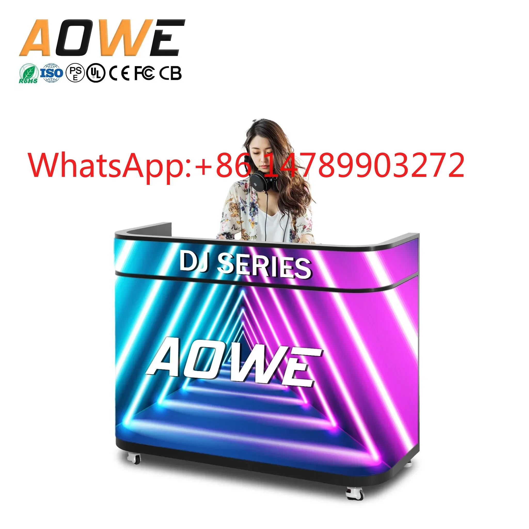 Flexible Desk Panel Mall Shopping DJ Booth Commercial Information Advertising Wall