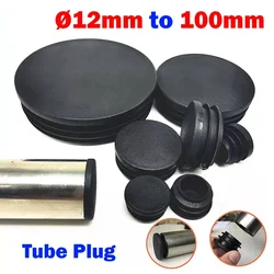 5/10/20/30Pcs Round Plastic Blanking End Caps Pipe Tube Inserts Plugs Bungs Black Ø 12mm-100mm