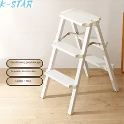 K-star Household Aluminium Alloy Folding Stair Multi-Functional Indoor Stairs Split Head Portable Telescopic Ladder New Hot Sale