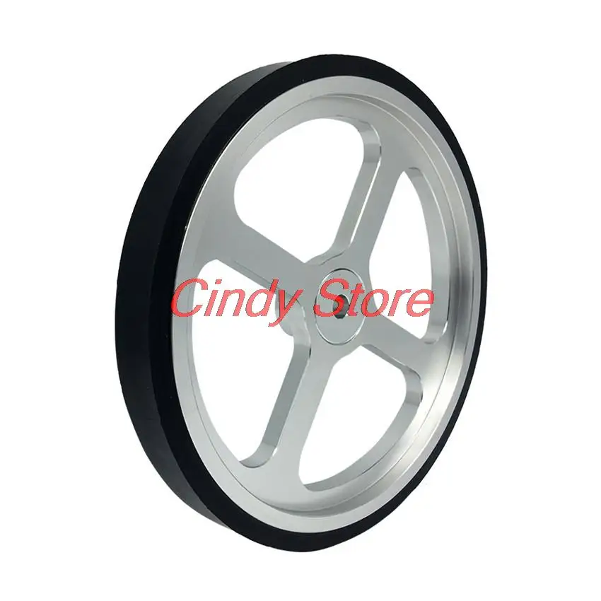 1PC Aluminum Encoder meter wheel Synchronous wheel OVW Length measuring rubber wheel Perimeter 500mm hole 6 8 10 12 15mm