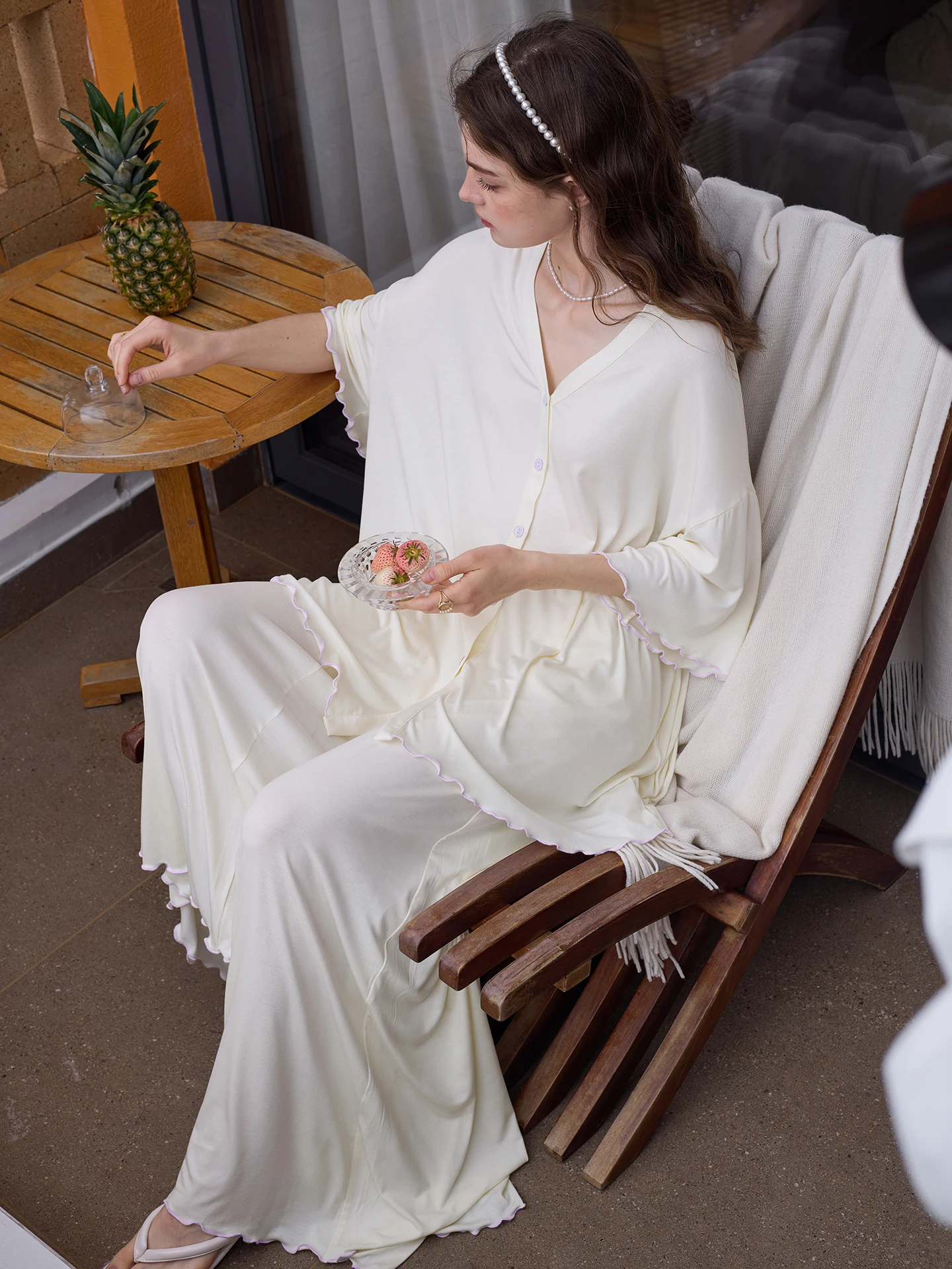 mite-soft-silky-pigiama-estivo-da-donna-in-modal-con-scollo-a-v-stile-semplice-e-vestibilita-ampia-abbigliamento-da-casa-morbido-e-confortevole-a-maniche-corte-aperte
