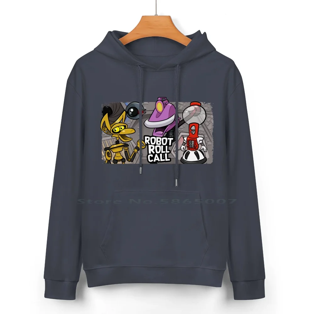 Mst3k-Robot Roll Call Pure Cotton Hoodie Sweater 24 Colors Mst3k Robot Roll Call Scifi Show Comedy Crow Space Mystery Science