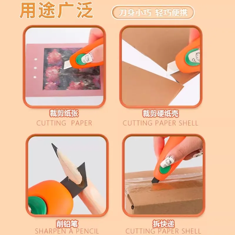 M&G 1 stks draagbare mini-papiersnijder kwaliteit kunstwerk mes automatische rebound box opener pocket cutter voor kantoor schoolbenodigdheden