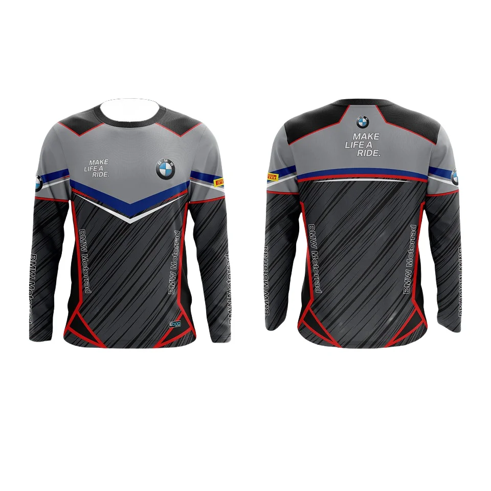 

Футболка BMW, летняя трикотажная мужская футболка с 3d принтом BMW, впитывающая пот, дышащая, быстросохнущая, мото-футболка 2025