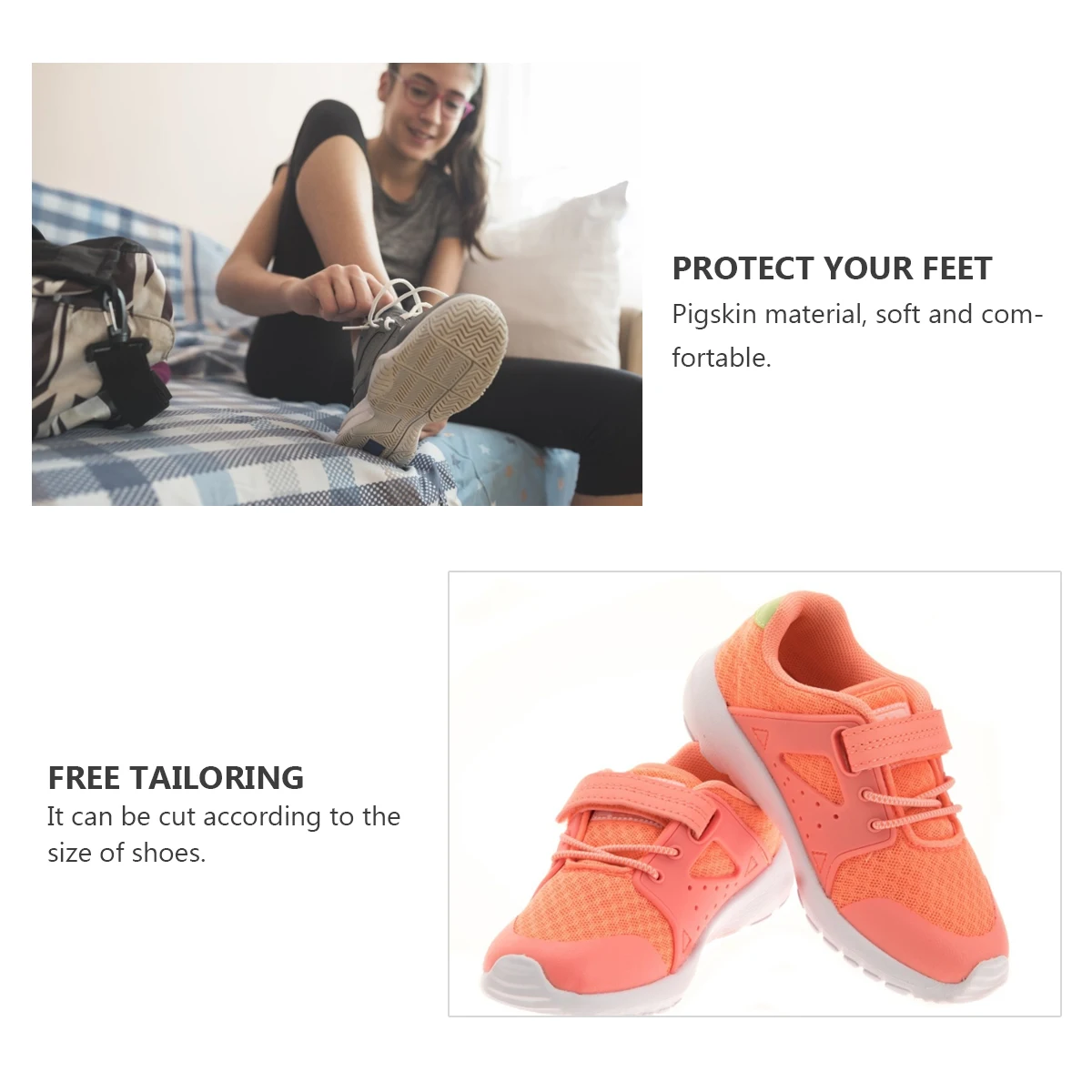 

Invisible Heel Pads Back Shoes Grips Cushion Stickers Absorb Sweat Forefoot Protector Self adhesive Insoles Non slip Comfortable