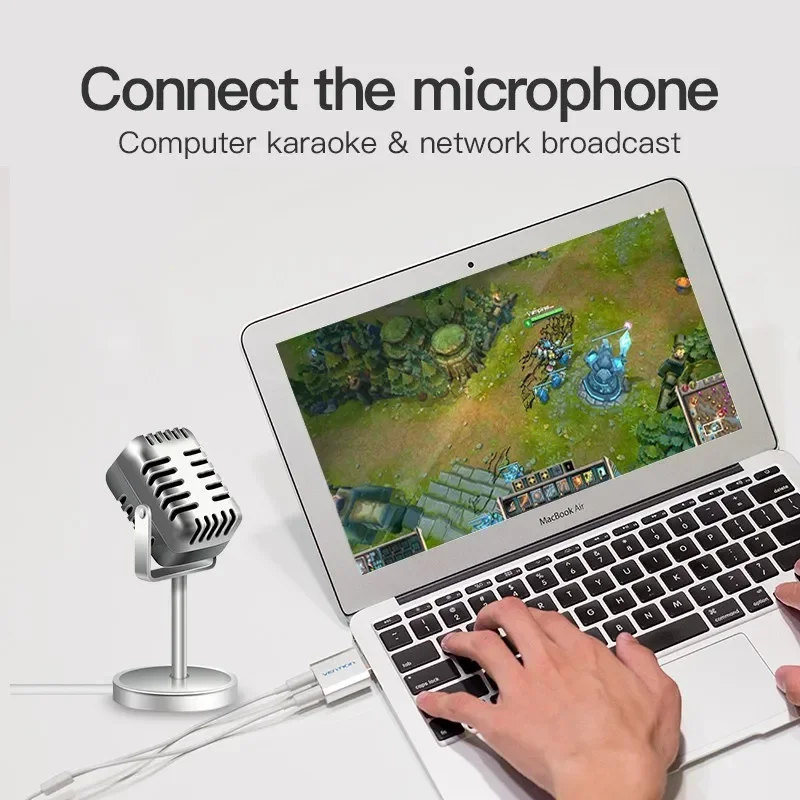 【Fast Delivery】Usb Sound Card 7.1 Channel Computer External Aluminum Alloy Analog Sound Card Stereo Audio Adapter Splitter