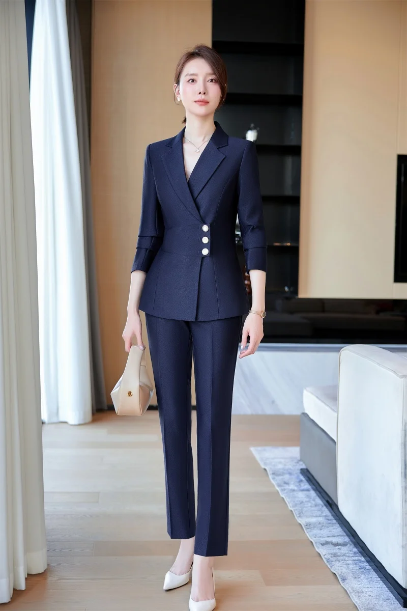 AIyssa New fashion professional women's clothing for 2025, high-quality two-piece suit jacket + pants. Elegant and charming