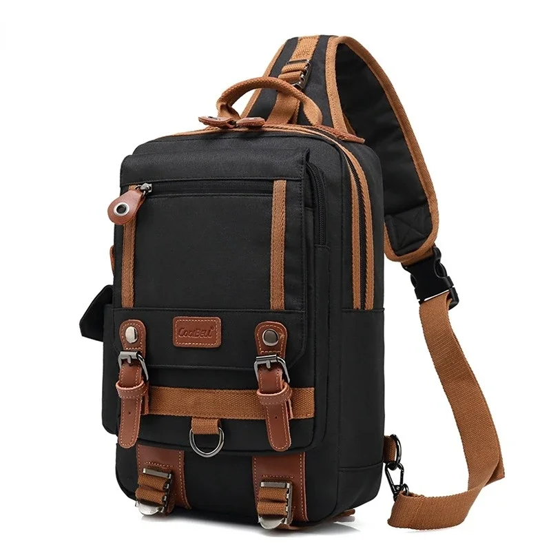 Chikage Eenvoudige Leisure Mannen Borst Bag Grote Capaciteit Crossbody Schoudertas Forens Waterdichte Schoudertassen