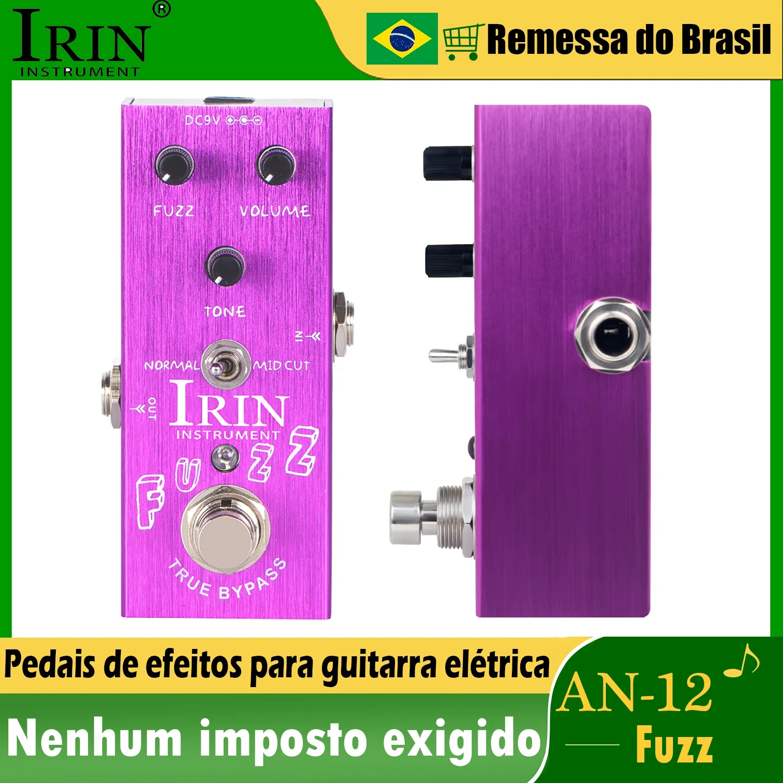 IRIN Electric Guitar Effect Pedal Fuzz Grainy Fuzz Vintage Rock Distortion Effect True Bypass Pedal Guitar Accessories