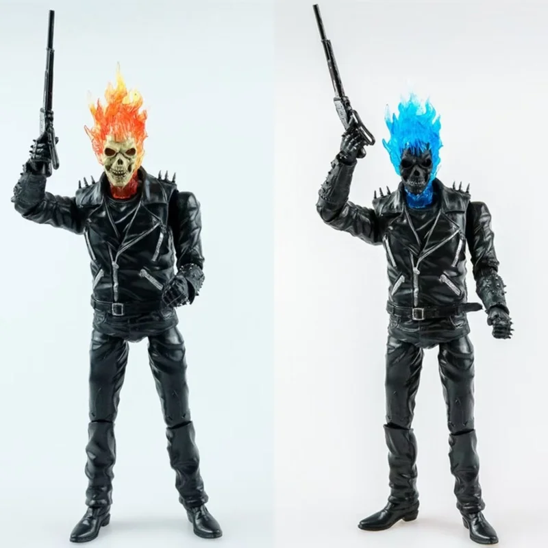Ghost Rider Johnny Blaze Double Head Action Figure Soul Chariot Collectible Model Toy Ornament For Fans Birthday Gifts view 2