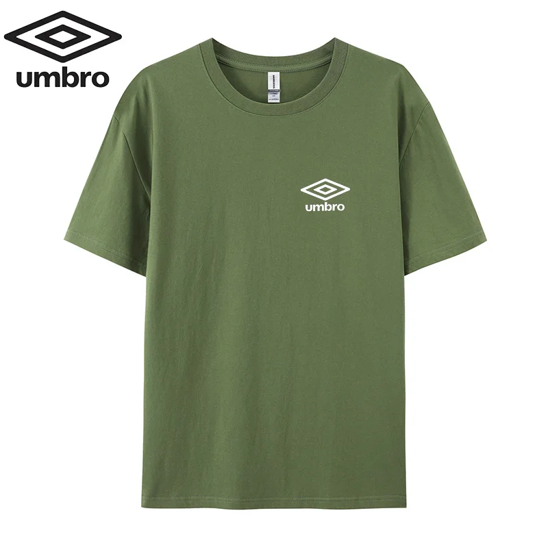 Embroidered Umbro 100% Cotton Summer New Style Hot Selling Anti-pilling O-neck T-shirt High-quality Fashion Casual Sports Top