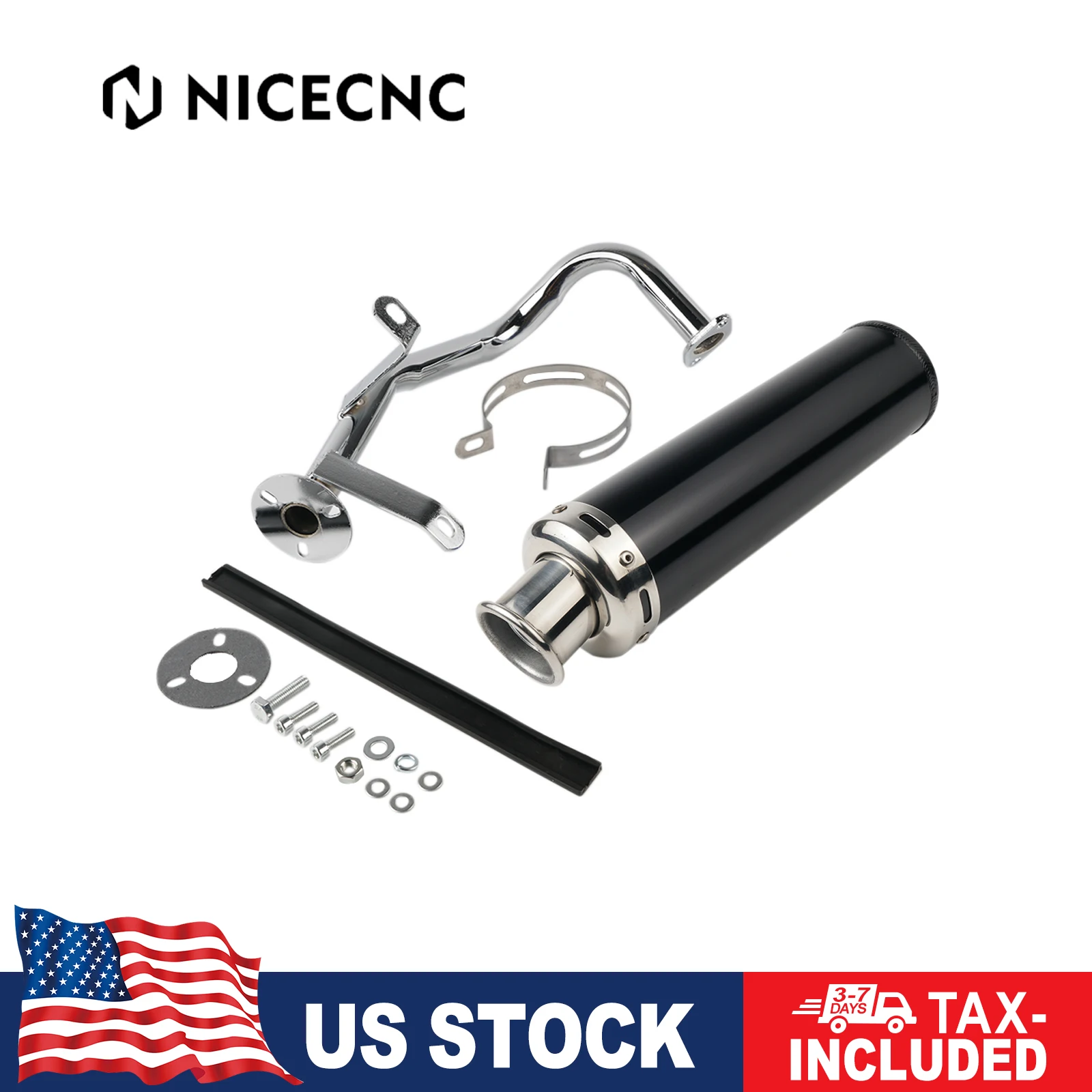 

Scooter Performance Exhaust System Black Gy6 50cc QMB139 Chinese Scooter Parts