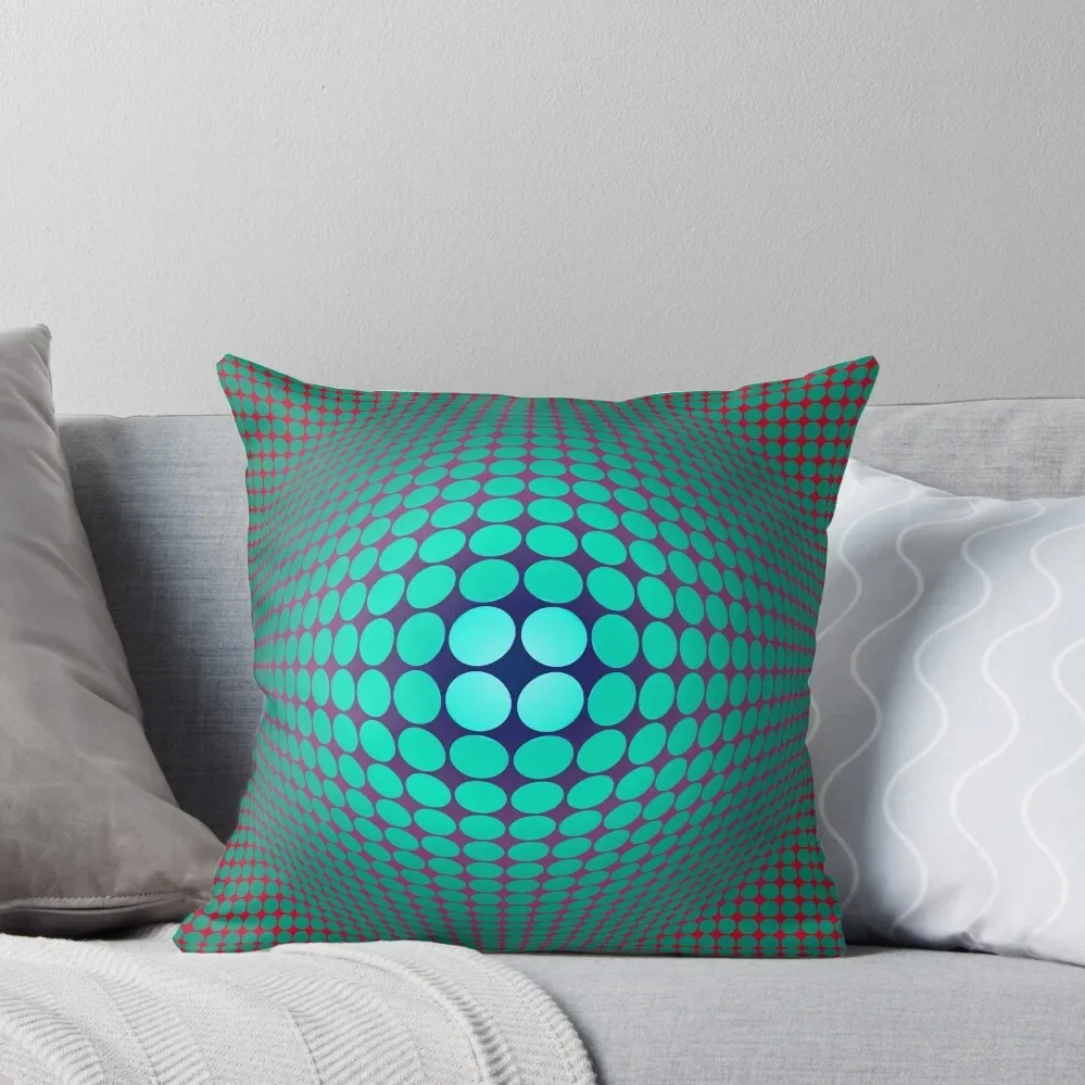 Copy of Victor Vasarely Homage 58 Throw Pillow Cushion Cover Luxury Sofas Covers