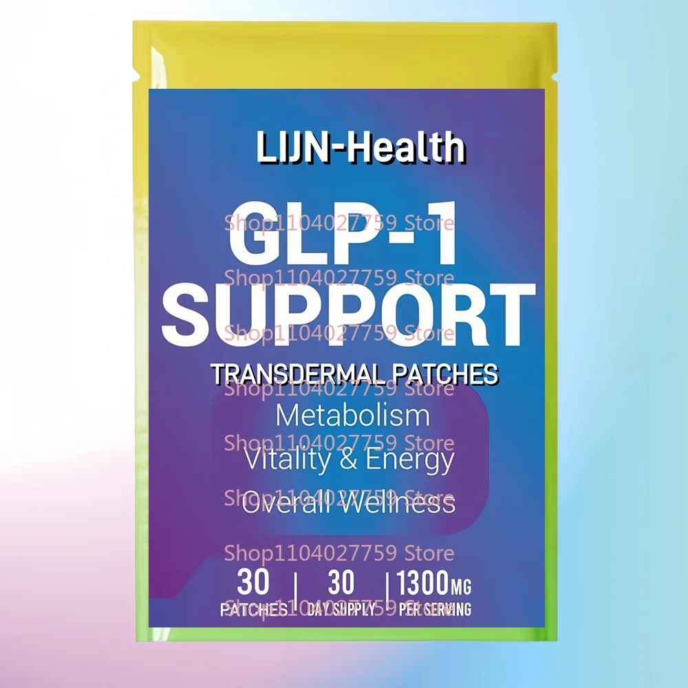 

30 Patches GLP-1 Transdermal Patches with Green Tea & Eriocitrin,GLP 1 Probiotic for Women & Men,for Immune, Energy, Digestion