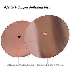 6/8 Inch Copper Polishing Disc Final Polish Wheel for Stone,Gem,Shell,Artwork Polishing Thickness 1.5mm