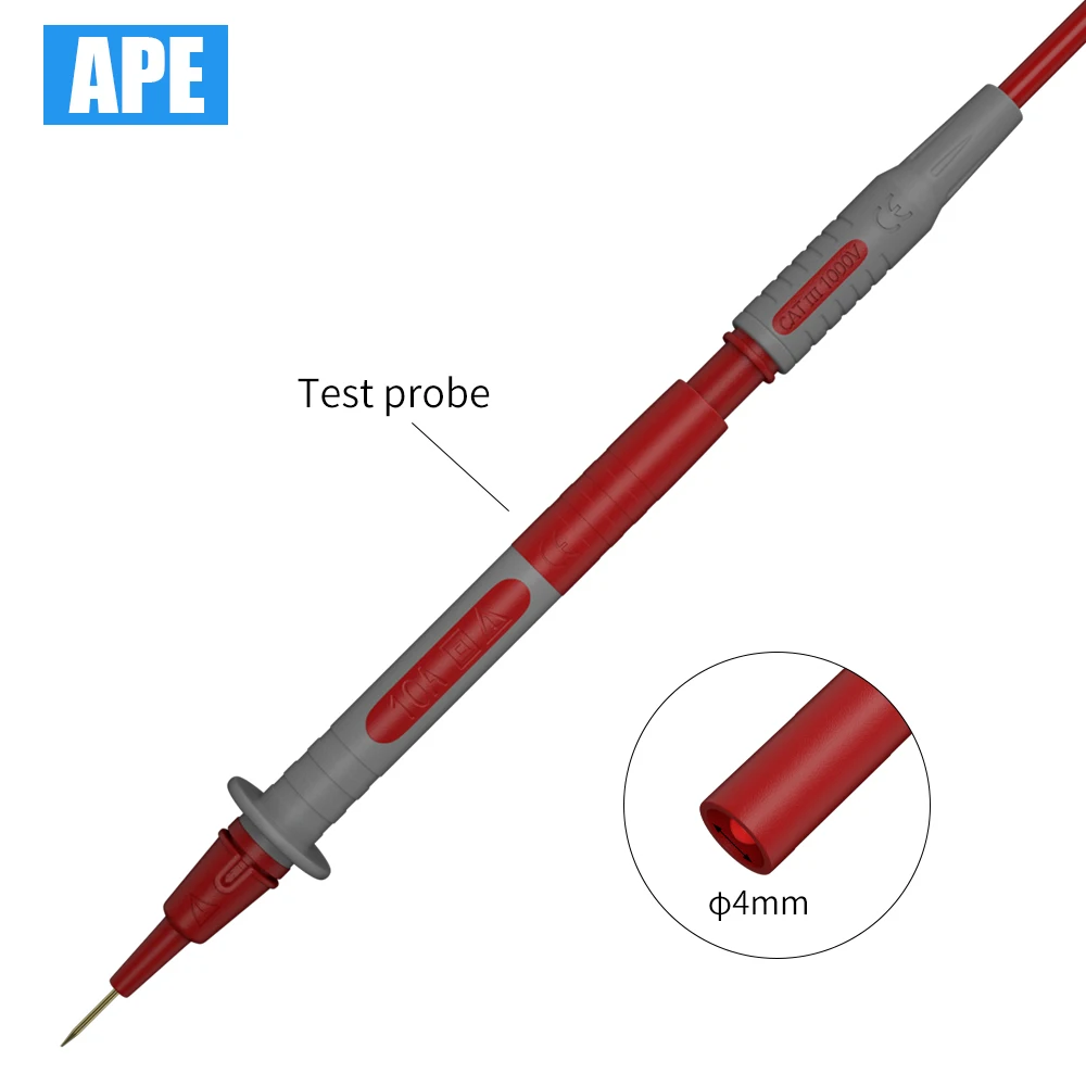 Imagem -05 - Multímetro Teste Chumbo Segurança Banana Plug 90 Graus para Cabo de Teste Multímetro Reto 100cm Peças
