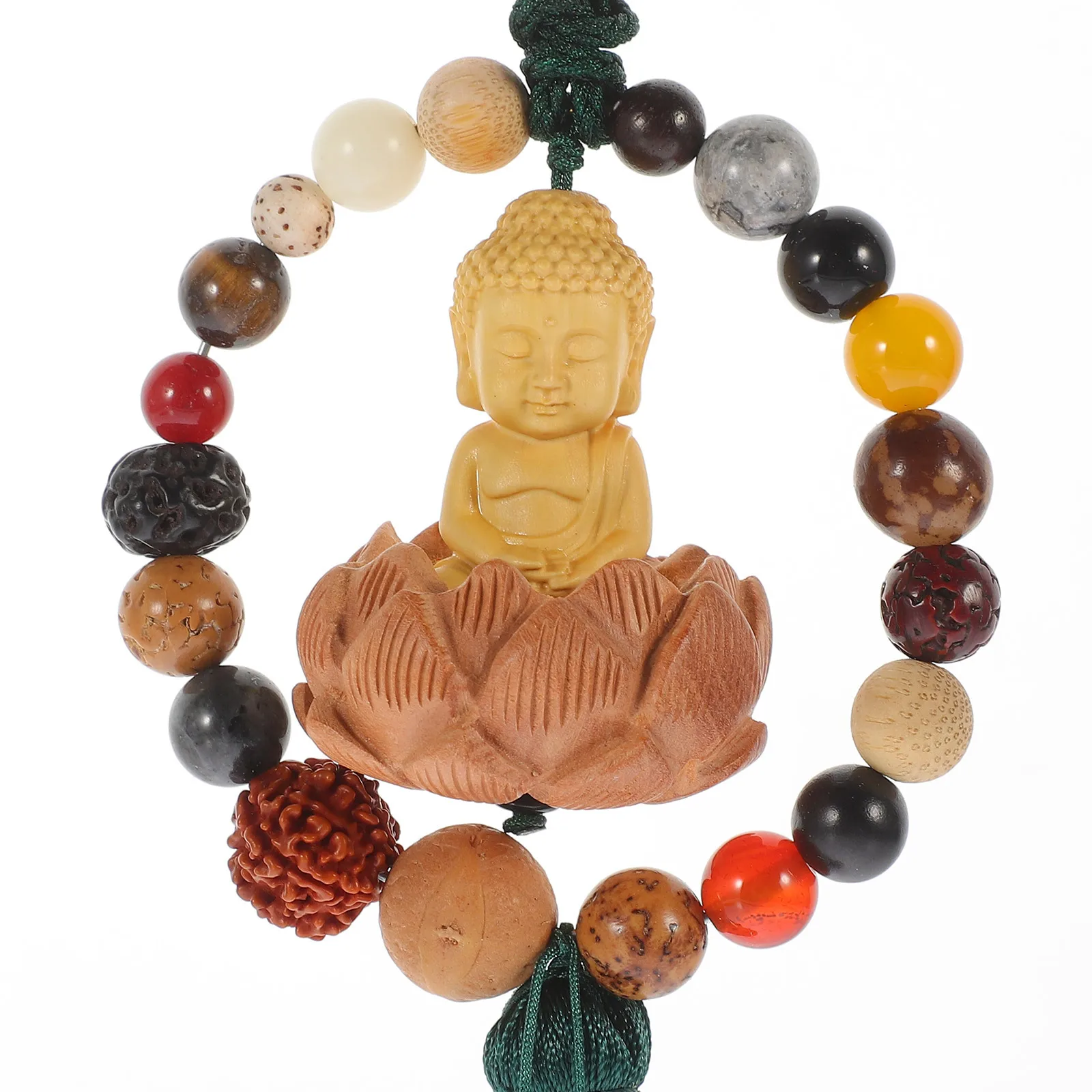 

Chinese Theme Buddha Ornament Unique Design Compact Lovely Keychain Wall Pendant Buddha Hanging Ornament Car Interior Pendant