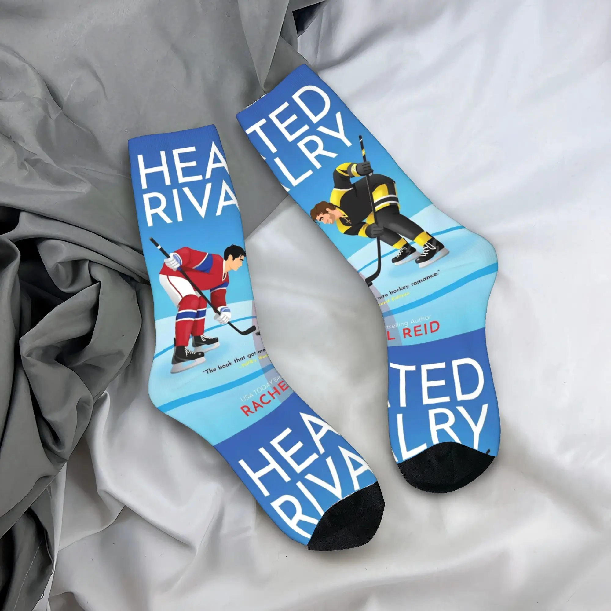 Fashion Heated Rivalry Football Socks Hockey Game Polyester Middle Tube Socks for Women Men Non-slip