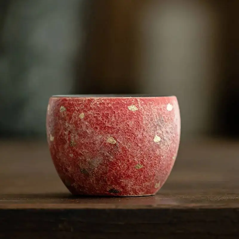 

Kung Fu Tasting Cup Rock Mineral Colorful Pottery Tea Cup Ceramic Master Cup