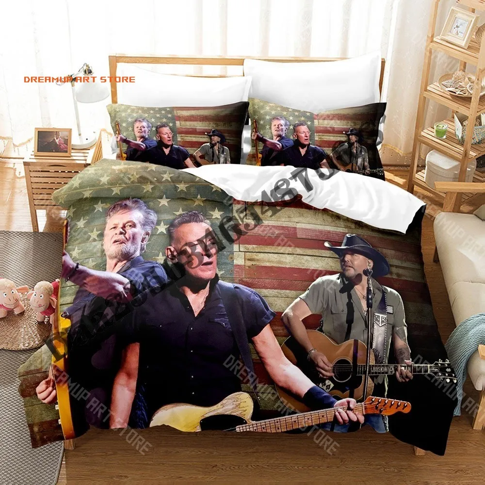 2026 3D Print Bruce Springsteen E Street Bedding Set Single Twin Full Queen King Size Bed Set Adult Kid Bedroom Duvetcover Sets