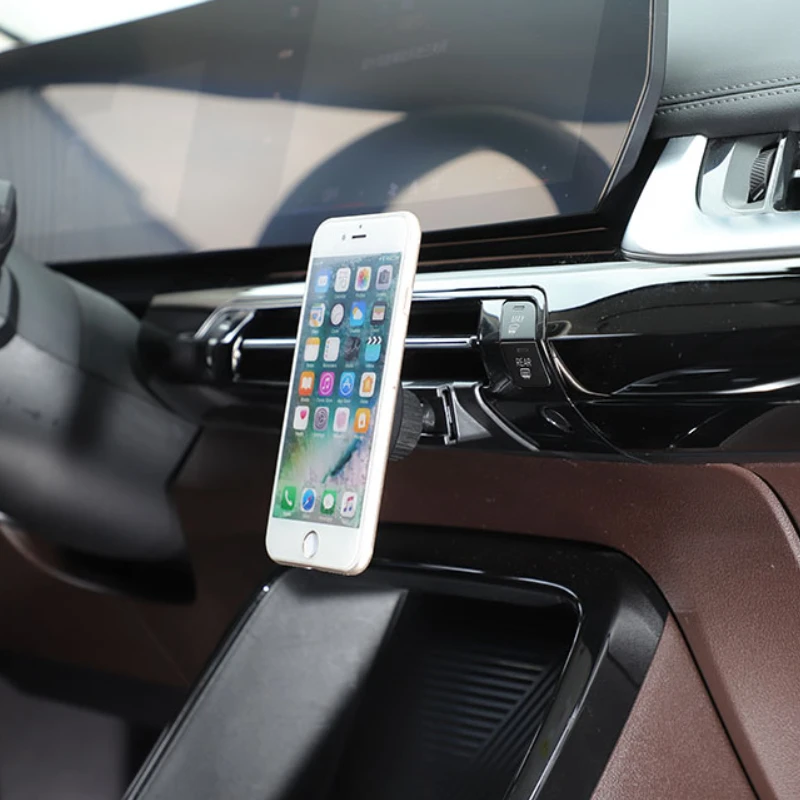 

ABS Black Car Central Control Mobile Phone Holder GPS Navigation Bracket Interior Car Accessories For BMW X1 IX1 U11 2023-2025