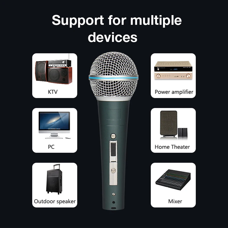 Super Sensitive Portable Microphone for Outdoor, Stage, Lectures, KTV & PC