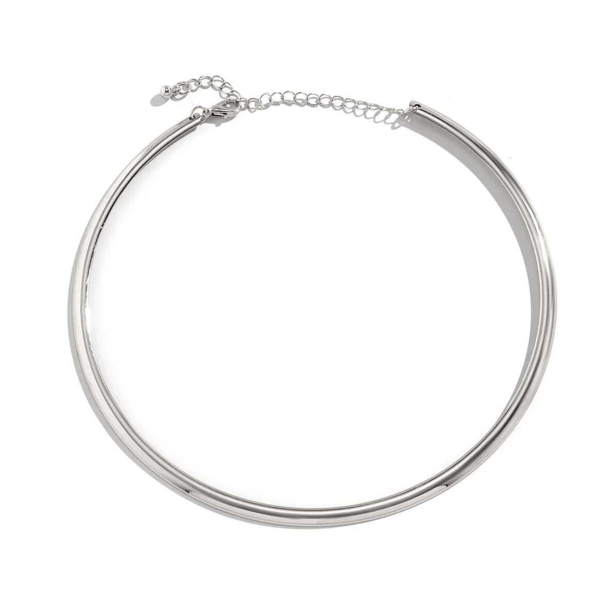 Elegant Simple Chunky Circle Torques Necklace Trendy Choker Collar for Women Fashion Jewelry Accessory 2025 Neckwear