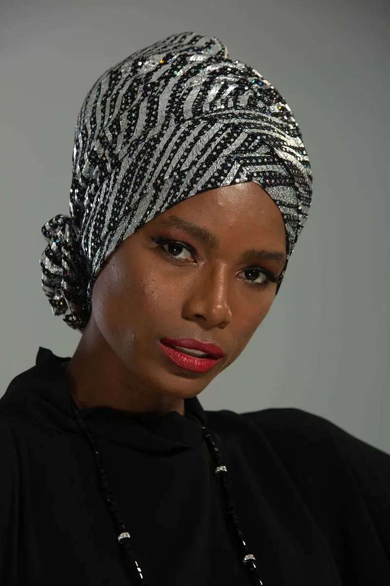 Teste padrão de zebra com lantejoulas