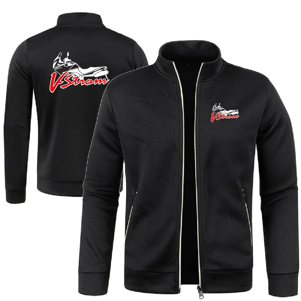 Men Sweatshirts Zipper Jackets Fleece Tracksuit Motorcycle V-Strom DL 650 Motorsport Team Logo Suzukies Knitted Jersey S-5XL