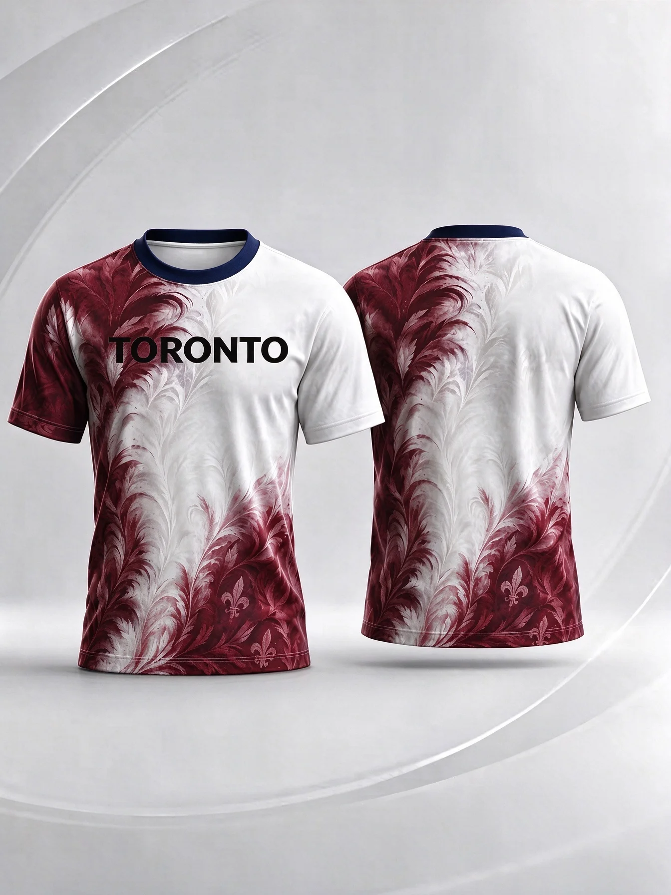 Toronto Football Jersey Men Gradient Feather Pattern Breathable Soccer Training Tee