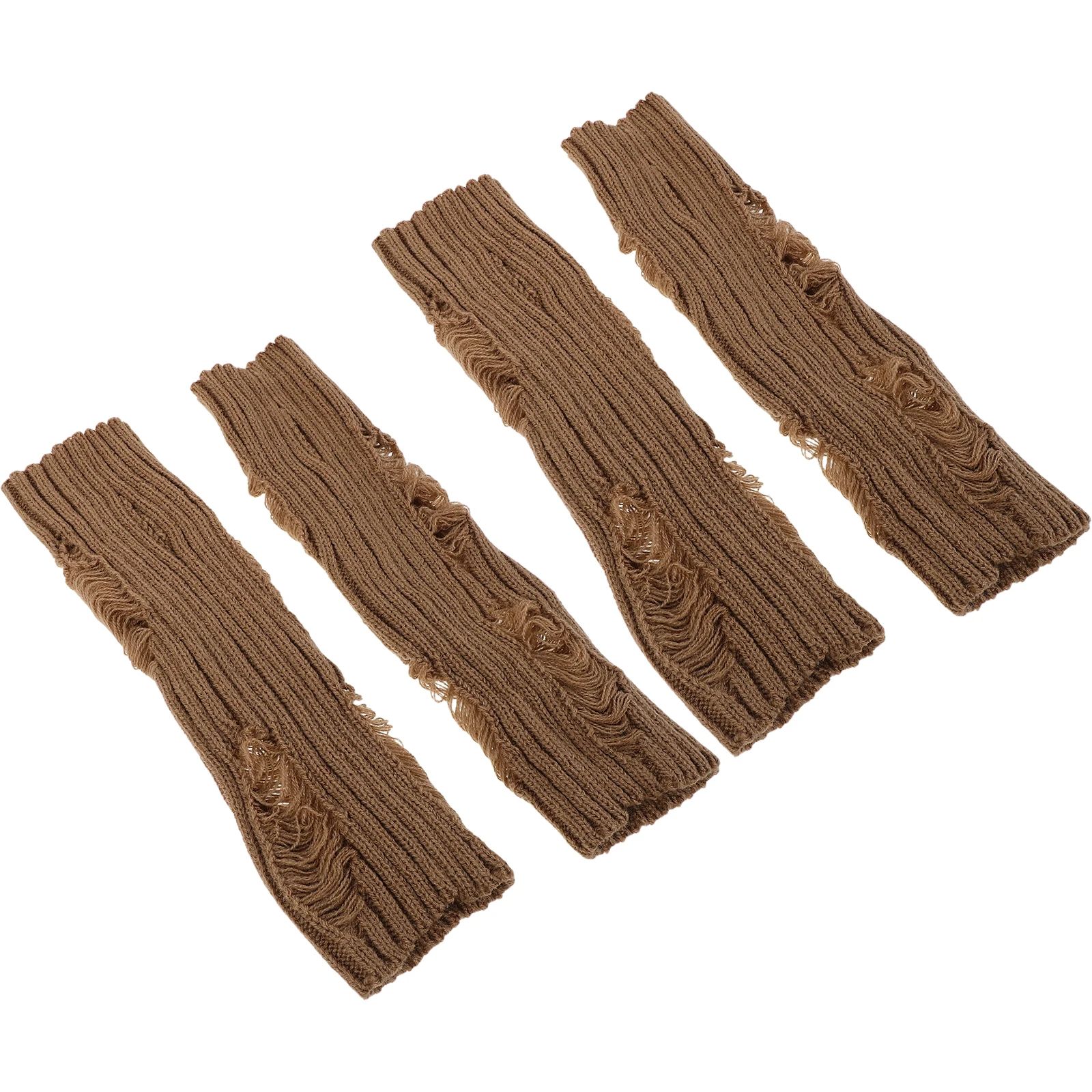 

Arm Warmers Sleeves Women Fingerless Gloves With Holes Knitted Mittens Cold Weather Soft Warm Long Wrist Warmers For