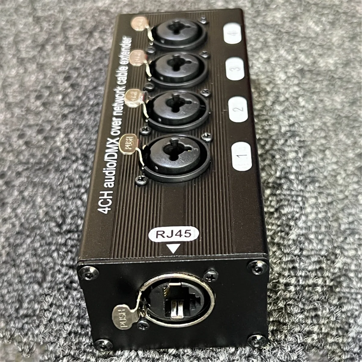 1 زوج 4-قناة 3-Pin XLR أو 6.3 مللي متر الصوت وأكثر موسع كابل الشبكة ، DMX512 موسع إشارة الشبكة ذكر + أنثى