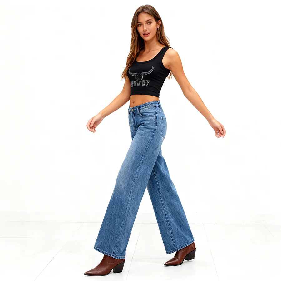 يمكن ارتداؤها على الطراز الأساسي المألوف للسيدات كسترة رفيعة مطبوعة على شكل جمجمة البقرة الغربية الخارجية وملابس كاميس النسائية #1