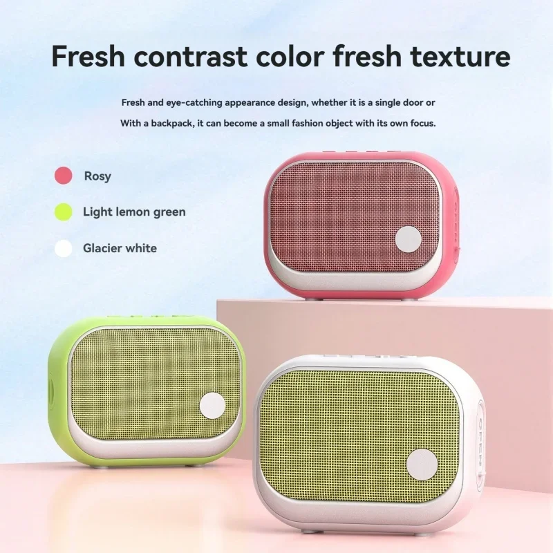 

Портативная флэш-аудио Bluetooth 5.3 с USB и TF-картой для воспроизведения тяжелого баса и сверхдлительным сроком службы батареи, подходит для кемпинга